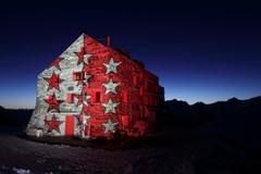 Britannia Hut, Alpenglühn 2015