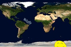 Namy and Ally playing with Earth